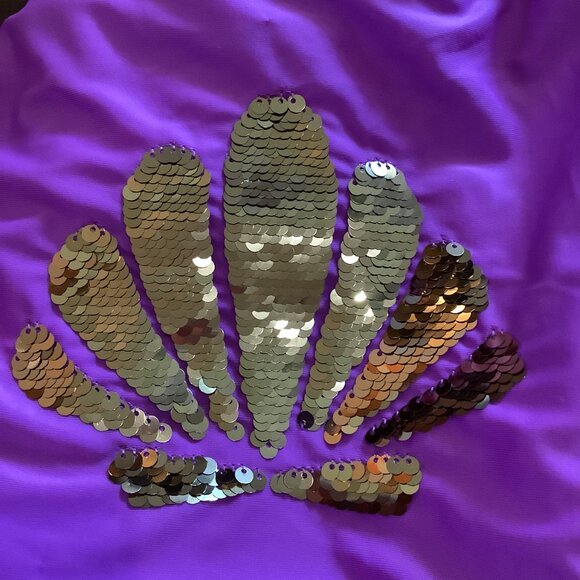 **Cat and Jack** Girls One Piece Seashell Purple Swimsuit NWT XS & L - Picture 3 of 4